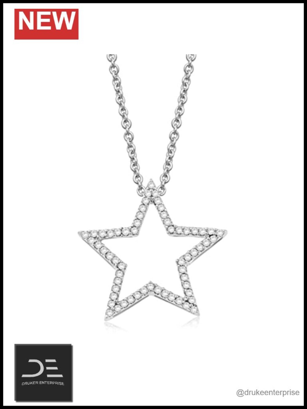 925 Sterling Silver Pendant Necklace for Women, 18" Rolo Chain